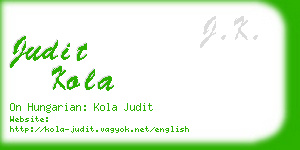 judit kola business card